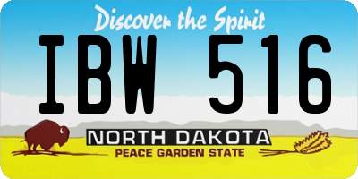 ND license plate IBW516
