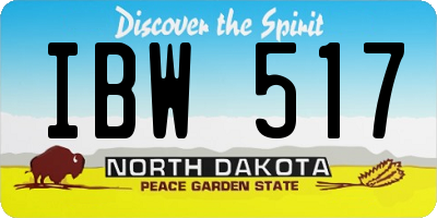 ND license plate IBW517