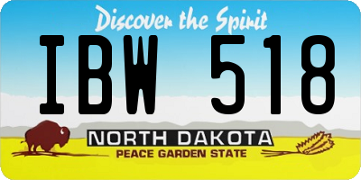 ND license plate IBW518