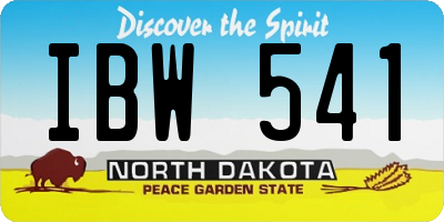 ND license plate IBW541