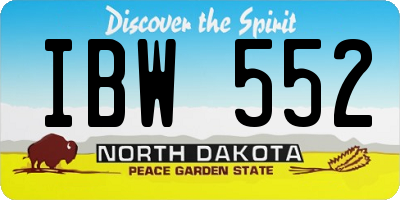 ND license plate IBW552