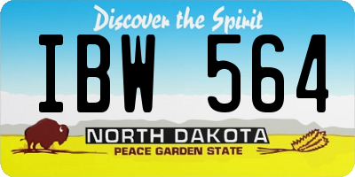 ND license plate IBW564