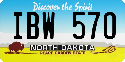 ND license plate IBW570