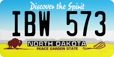 ND license plate IBW573