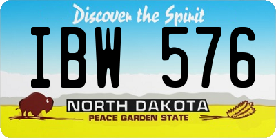 ND license plate IBW576