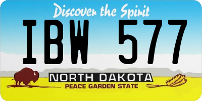 ND license plate IBW577