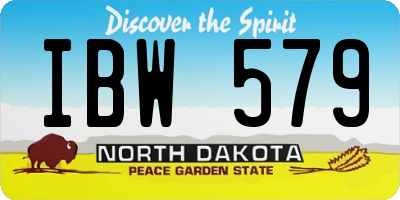 ND license plate IBW579