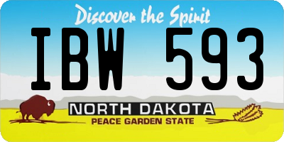 ND license plate IBW593
