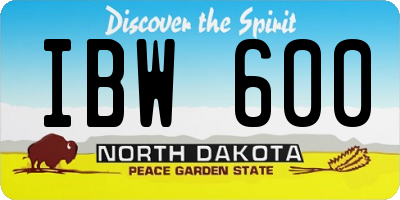 ND license plate IBW600