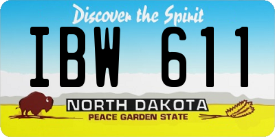 ND license plate IBW611
