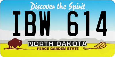 ND license plate IBW614