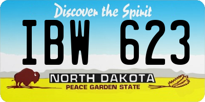 ND license plate IBW623