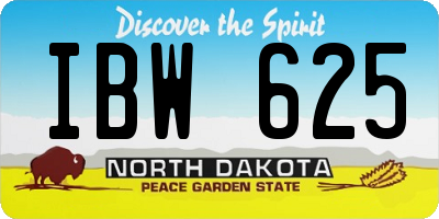 ND license plate IBW625