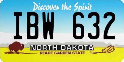 ND license plate IBW632