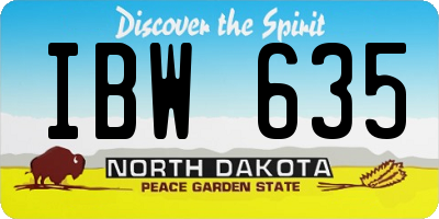 ND license plate IBW635