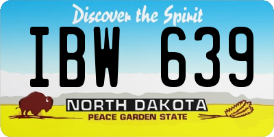 ND license plate IBW639