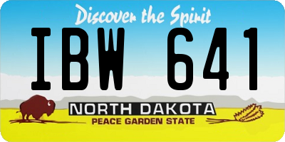 ND license plate IBW641