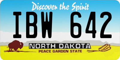 ND license plate IBW642