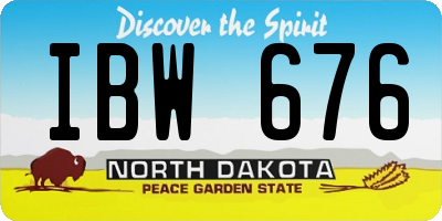 ND license plate IBW676