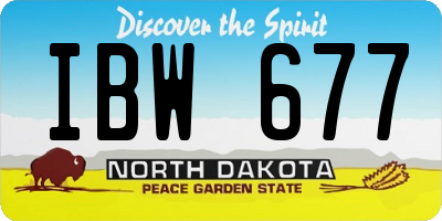 ND license plate IBW677