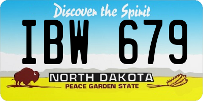ND license plate IBW679
