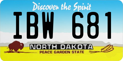 ND license plate IBW681