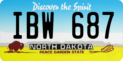 ND license plate IBW687