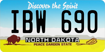 ND license plate IBW690