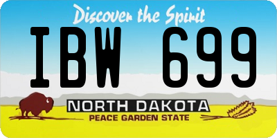 ND license plate IBW699