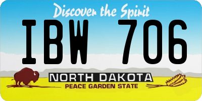 ND license plate IBW706