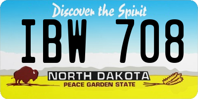 ND license plate IBW708