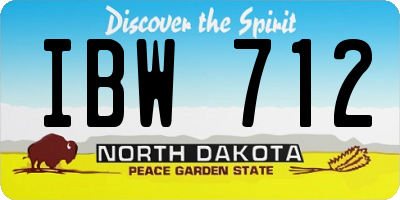 ND license plate IBW712