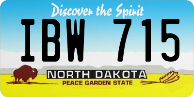 ND license plate IBW715