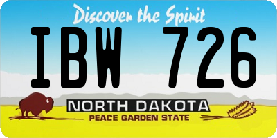 ND license plate IBW726