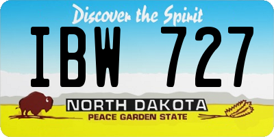 ND license plate IBW727