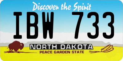 ND license plate IBW733