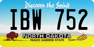 ND license plate IBW752