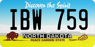 ND license plate IBW759