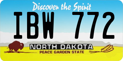 ND license plate IBW772