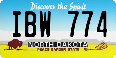 ND license plate IBW774