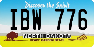 ND license plate IBW776