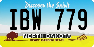 ND license plate IBW779