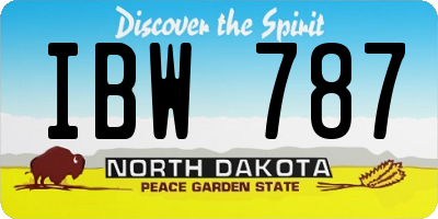 ND license plate IBW787