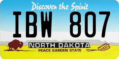 ND license plate IBW807