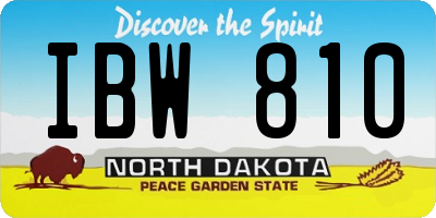 ND license plate IBW810