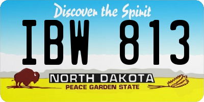 ND license plate IBW813