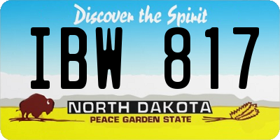 ND license plate IBW817