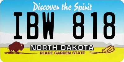ND license plate IBW818