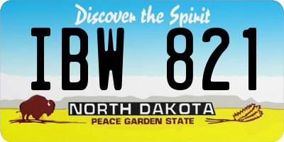 ND license plate IBW821