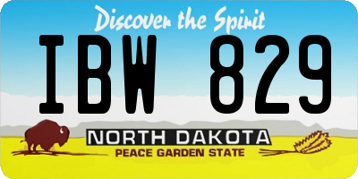 ND license plate IBW829